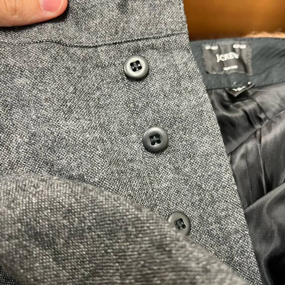 J.Crew Wool-blend pleated cargo pant